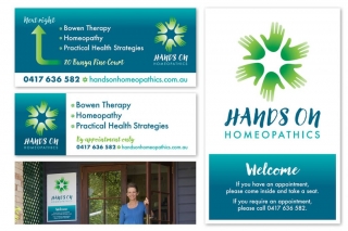 Signs for the clinic door, fence and back gate