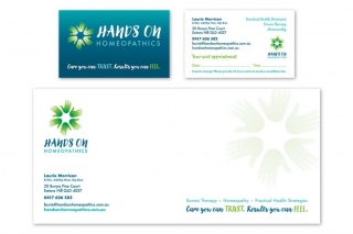 Business card and compliments slip