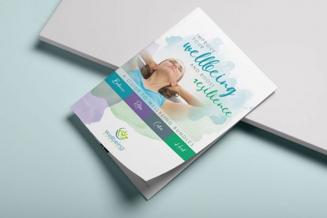 cover of A5 brochure for wellbeing bundles