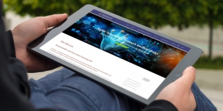 The Fulcrum website pages shown on iPad